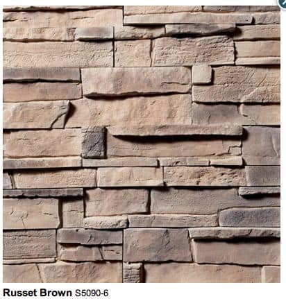 boulder creek faststak russet brown, manufactured stone, Cast Supply