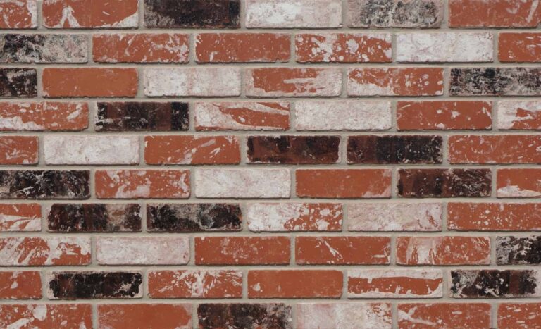 McNear Brick, Sacramento Rustic, California Series picture red and black brick with paint splaters