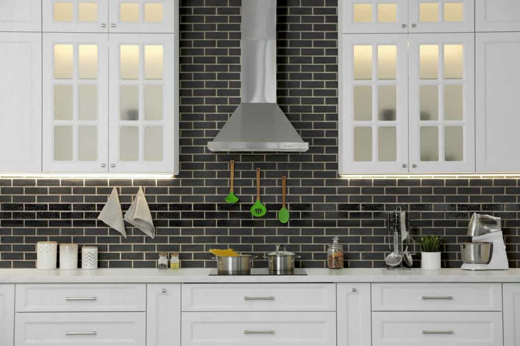 Acme Brick black back splash